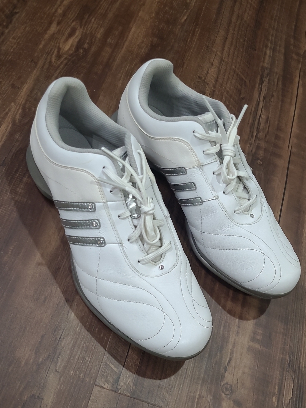 Adidas Natalie Golf Shoes White Silver 8.5